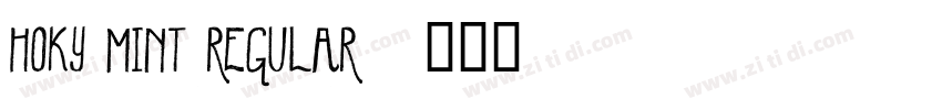 Hoky Mint Regular字体转换